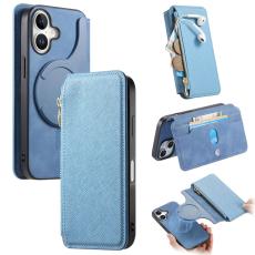 CASENEO - CASENEO iPhone 16 Plus Pl&aring;nboksfodral Konstl&auml;der - Bl&aring;