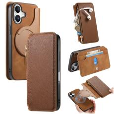 CASENEO - CASENEO iPhone 16 Plus Pl&aring;nboksfodral Konstl&auml;der - Brun
