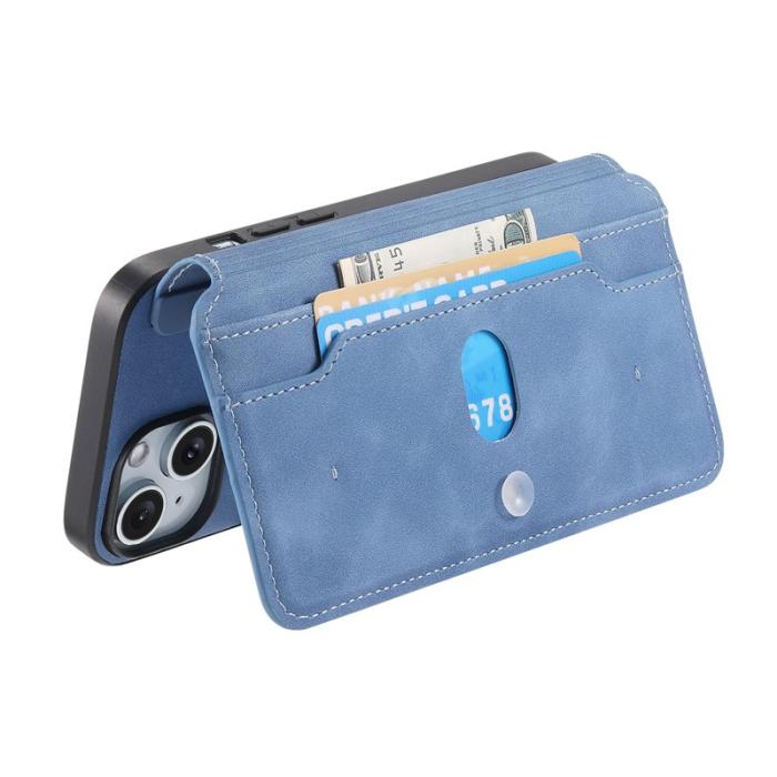 CASENEO - CASENEO iPhone 16 Plus Plånboksfodral Konstläder - Blå