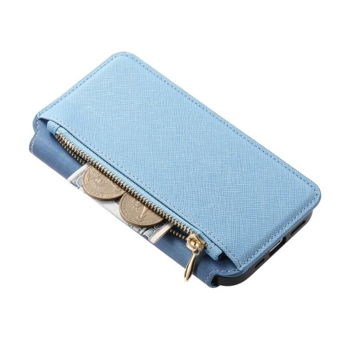CASENEO - CASENEO iPhone 16 Plus Plånboksfodral Konstläder - Blå