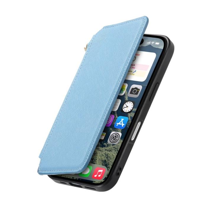 CASENEO - CASENEO iPhone 16 Plus Plånboksfodral Konstläder - Blå
