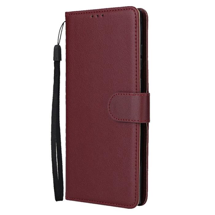 OEM - Samsung Galaxy S26 Ultra Plånboksfodral Ställ Konstläder - Vinröd