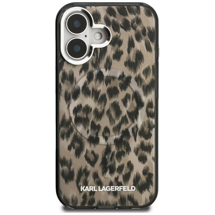 KARL LAGERFELD - Karl Lagerfeld iPhone 16 Mobilskal MagSafe IML Leopard - Brun