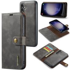 DG.MING - DG.MING Samsung Galaxy A16 5G/4G Pl&aring;nboksfodral &Auml;kta l&auml;der - Gr&aring;