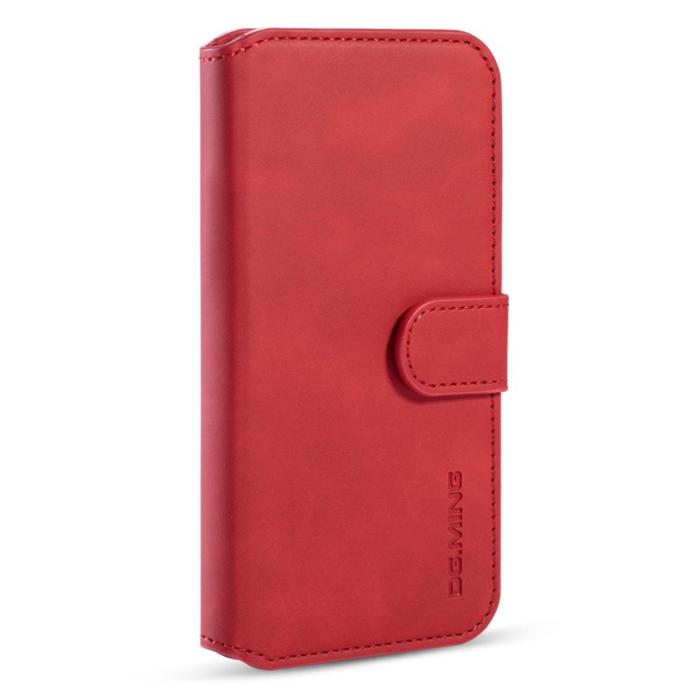 DG.MING - DG.MING Retro Wallet Mobilskal i Konstläder för iPhone 11 Pro Max - Röd