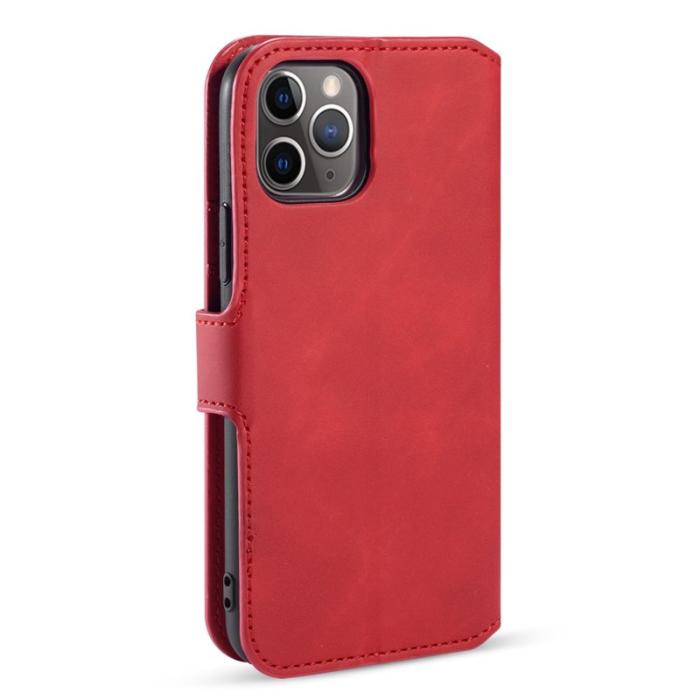 DG.MING - DG.MING Retro Wallet Mobilskal i Konstläder för iPhone 11 Pro Max - Röd