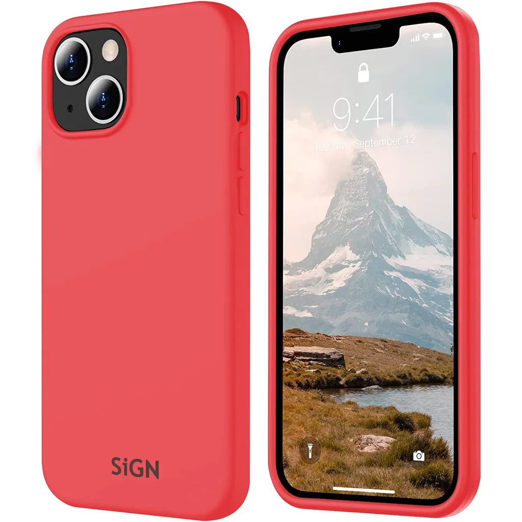 SiGN iPhone 15 Plus Mobilskal Liquid Silikon - Röd | 2353 | AlltMobil