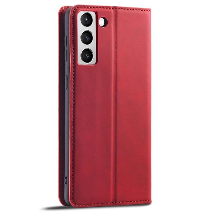 FORWENW - FORWENW Galaxy S22 Plånboksfodral i Konstläder - Röd