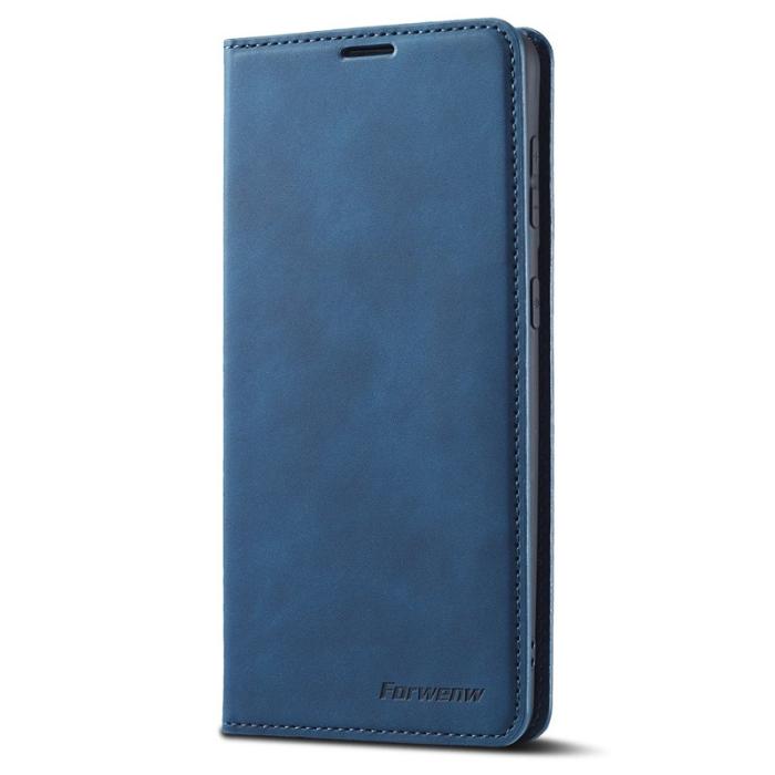 FORWENW - FORWENW Galaxy S22 Plånboksfodral Konstläder - Magnetisk - Blå
