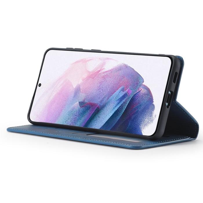FORWENW - FORWENW Galaxy S22 Plånboksfodral Konstläder - Magnetisk - Blå
