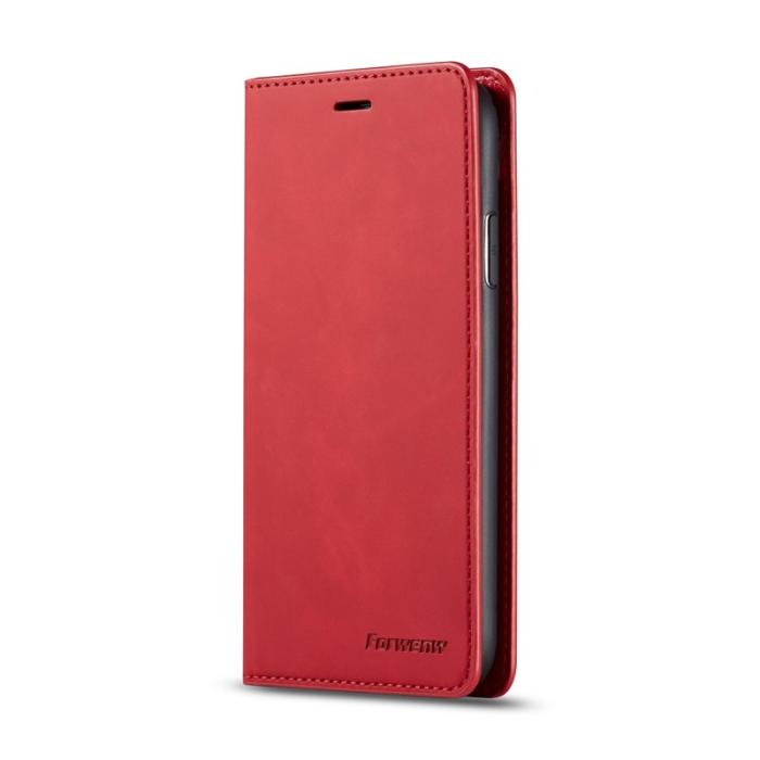 FORWENW - FORWENW iPhone 11 Plånboksfodral Konstläder - Röd