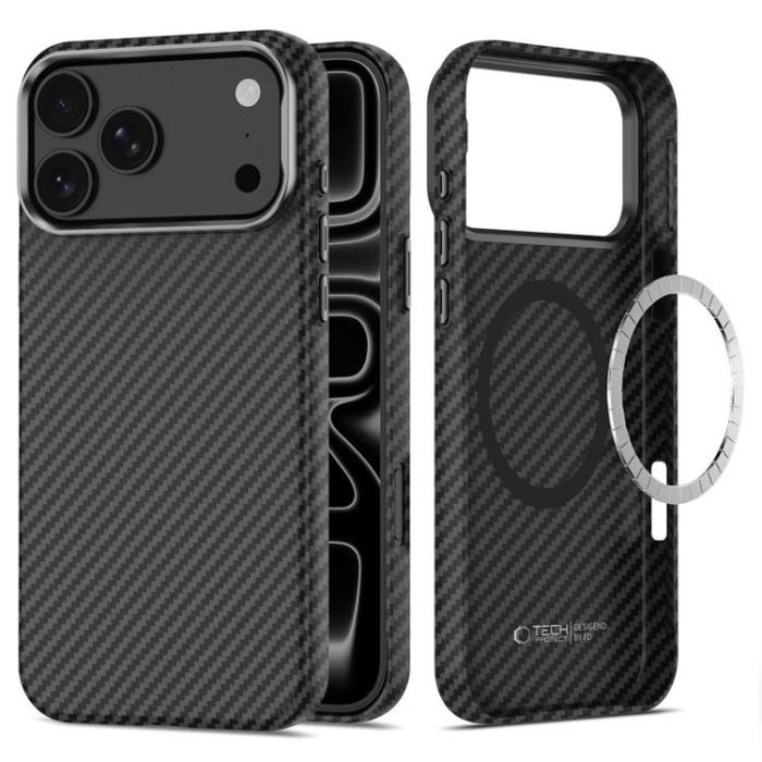 Tech-Protect - Tech-Protect Mobilskal För iPhone 18 Pro/17 Pro Magsafe Ion Carbon