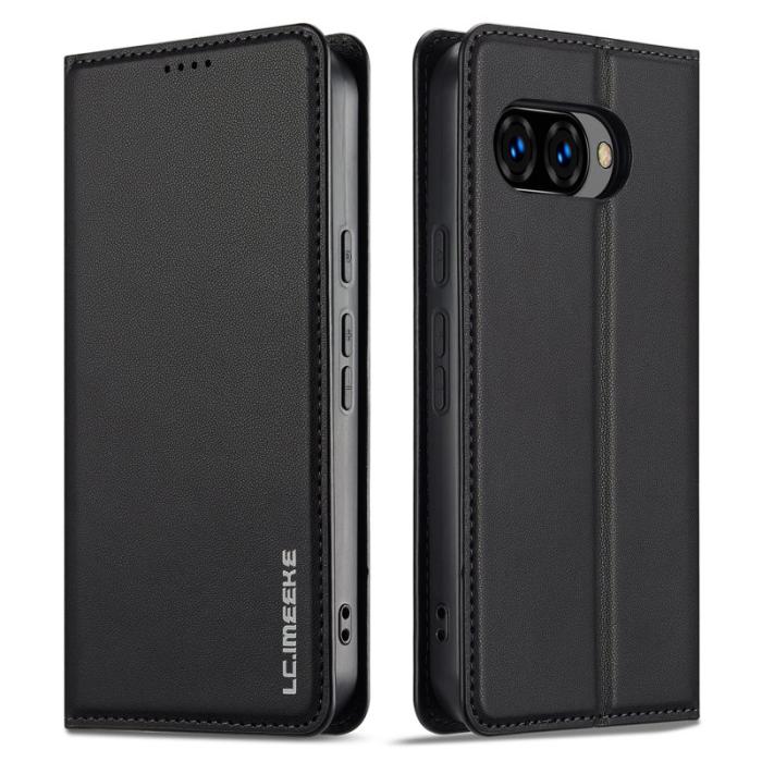 LC.imeeke - LC.IMEEKE L1 Series Google Pixel 9a Plånboksfodral Konstläder - Svart