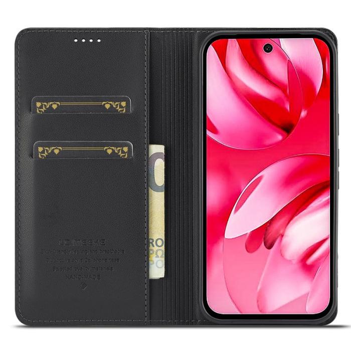 LC.imeeke - LC.IMEEKE L1 Series Google Pixel 9a Plånboksfodral Konstläder - Svart