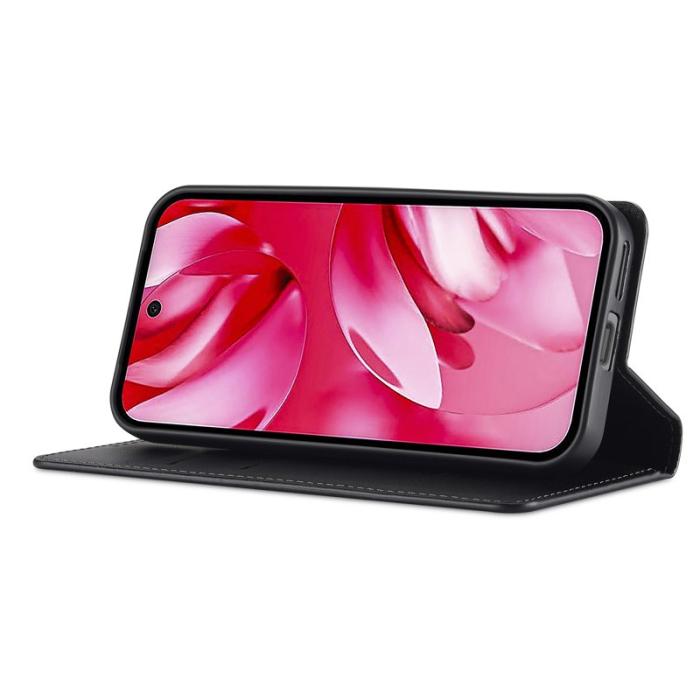 LC.imeeke - LC.IMEEKE L1 Series Google Pixel 9a Plånboksfodral Konstläder - Svart