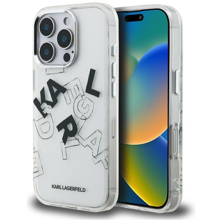 Karl Lagerfeld iPhone 16 Pro Max Mobilskal IML Sketched Graphic | 2353 | AlltMobil