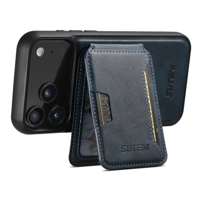 SUTENI - SUTENI iPhone 17 Pro Mobilskal MagSafe Cowhide M3 - Blå