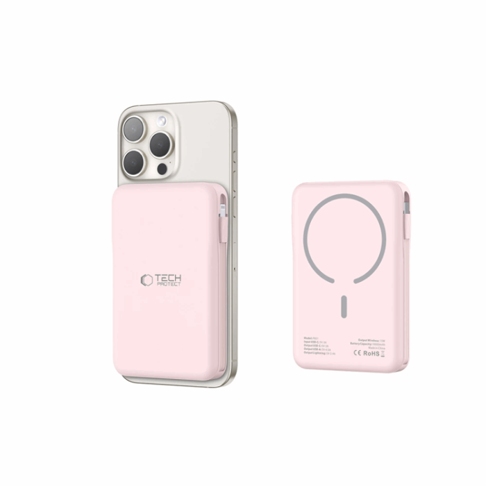Tech-Protect - Tech-Protect Magsafe Powerbank 10000mAh PB31 LifeMag - Rosa