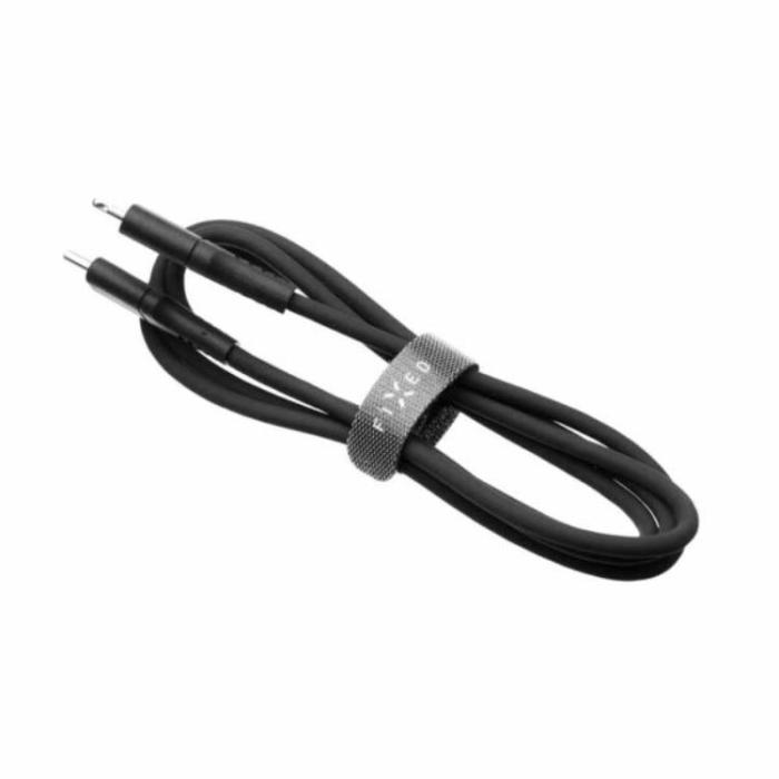 UTGATT1 - FIXED LIQUID Silicone Kabel USB-C/Lightning MFI 2m - Svart