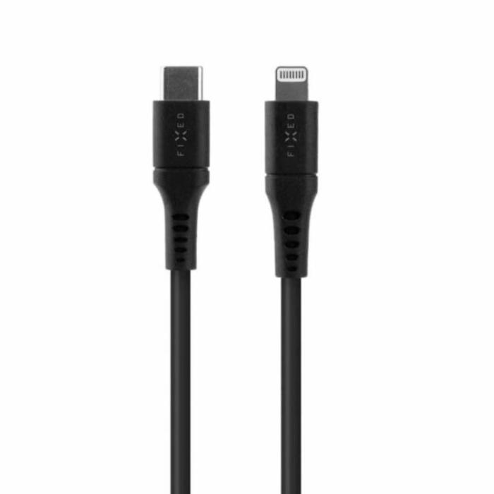 UTGATT1 - FIXED LIQUID Silicone Kabel USB-C/Lightning MFI 2m - Svart