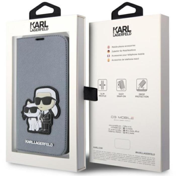 KARL LAGERFELD - Karl Lagerfeld iPhone 14 Pro Max Plånboksfodral Saffiano Karl