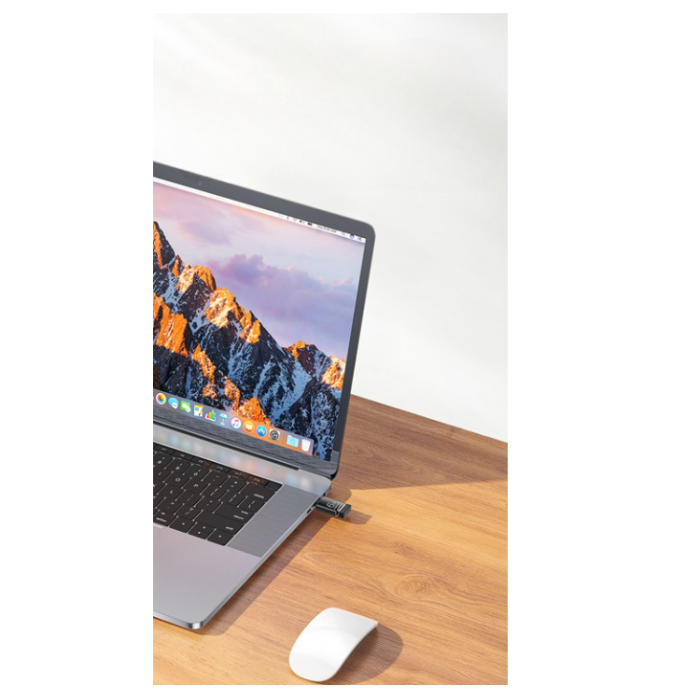 A-One Brand - Typ-C Hane till USB-A Hon Adapter - Silver