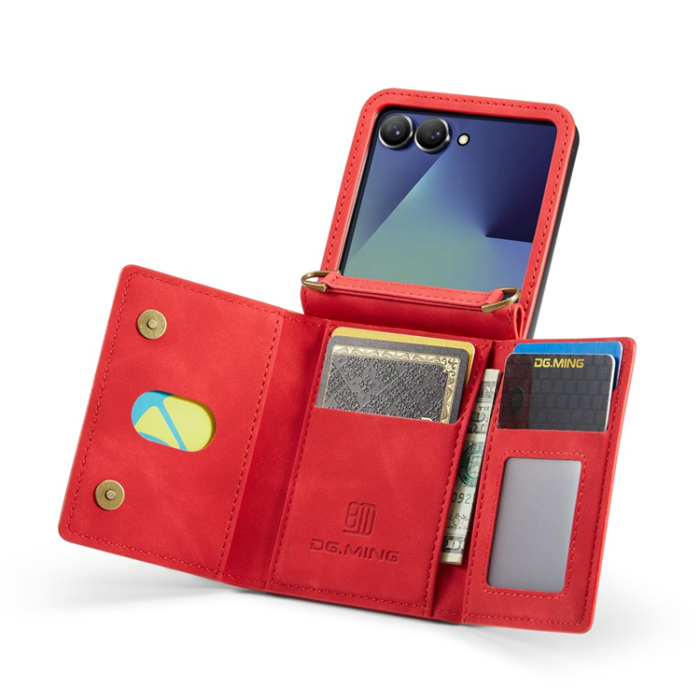 DG.MING - DG.MING Galaxy Z Flip 7 Mobilskal Detachable M2 - Röd