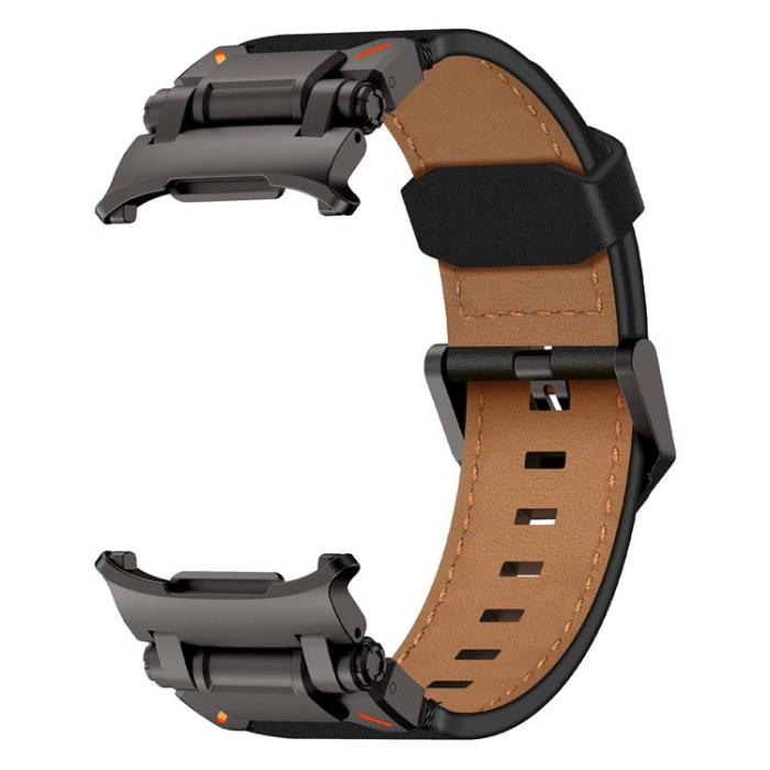 Boom of Sweden - Galaxy Watch Ultra (47mm) Armband Svart Äkta Läder - Brun