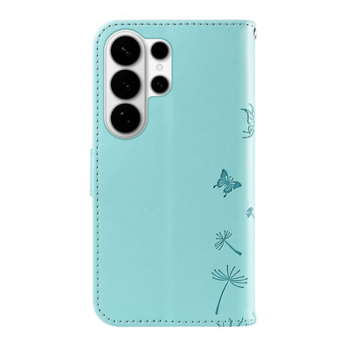 OEM - Samsung Galaxy S26 Ultra Fodral Äkta Läder Med Rem Dandelion - Grön