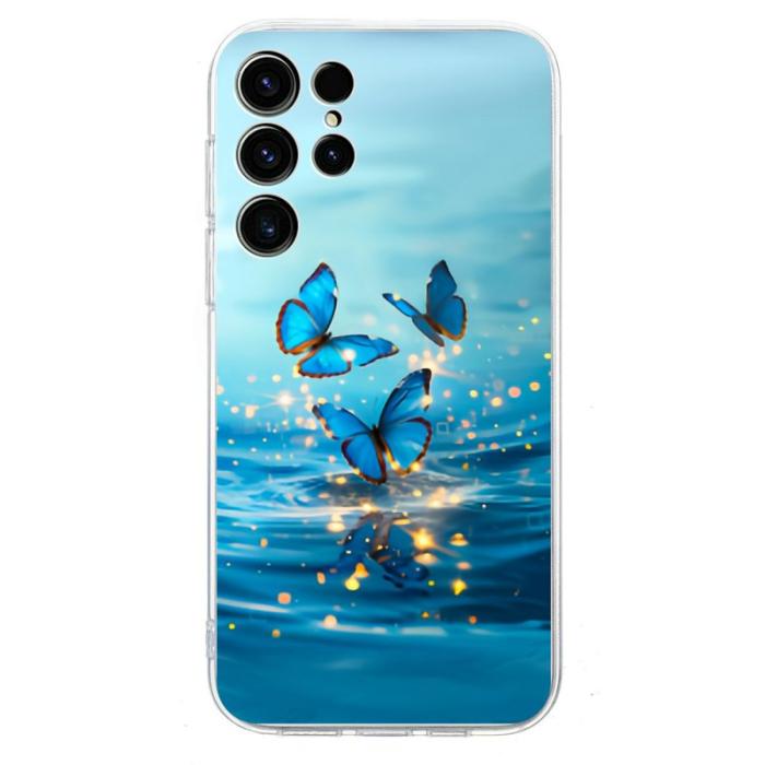 OEM - Samsung Galaxy S26 Ultra Skal Mönstertryck Stöttålig Soft TPU - Blå Fjäril