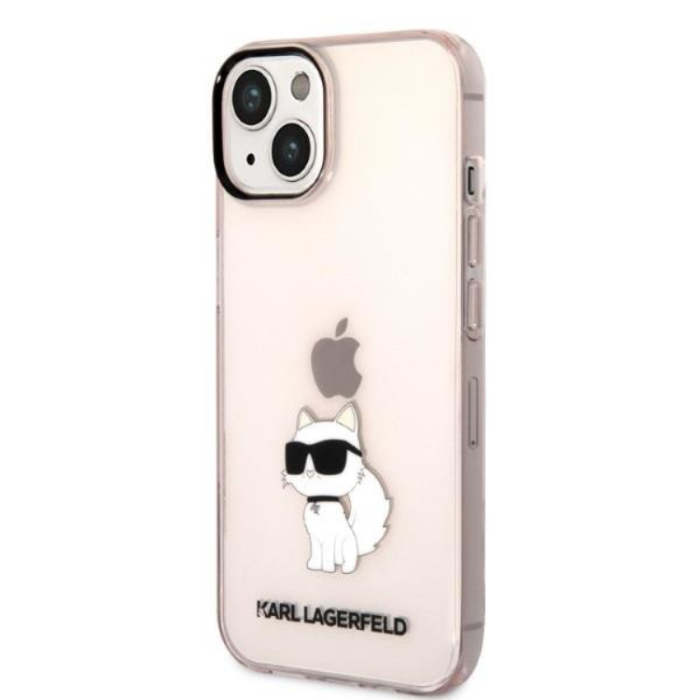 KARL LAGERFELD - Karl Lagerfeld iPhone 14 Plus Skal Ikonik Choupette - Rosa