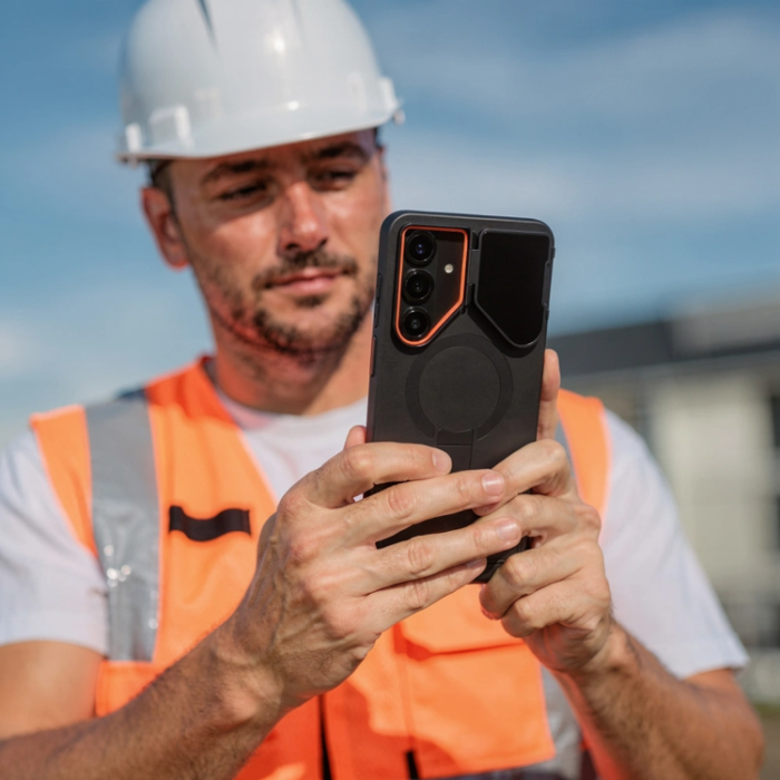 Tech-Protect - Tech-Protect Mobilskal För Galaxy S26 Magsafe Kevlar Aura - Svart/Orange