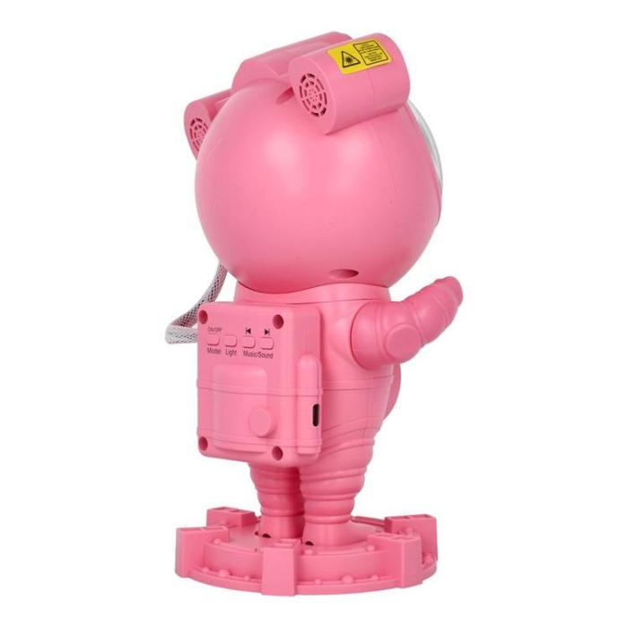 OEM - Astronaut Stjärnprojektor med Bluetooth Högtalare X2502 - Rosa