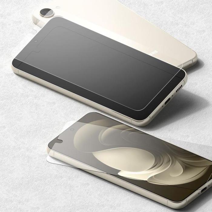 UTGATT - [2-Pack] Ringke Galaxy S23 Härdat Glas Skärmskydd TG - Clear