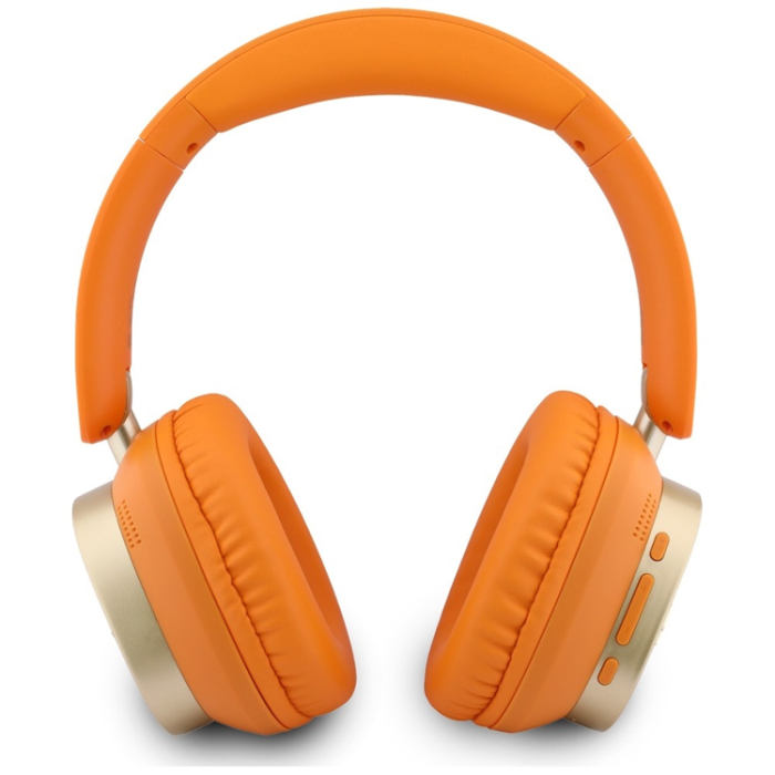 Guess - Guess On-Ear Hörlurar Bluetooth ENC Rectangle Metal Script - Orange