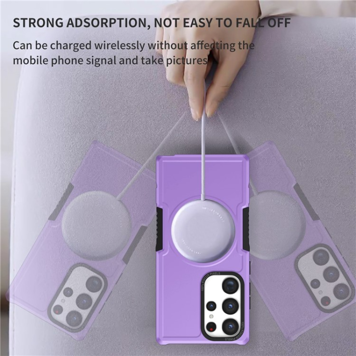 OEM - Galaxy S23 Ultra Skal Magsafe Anti Drop - Lila