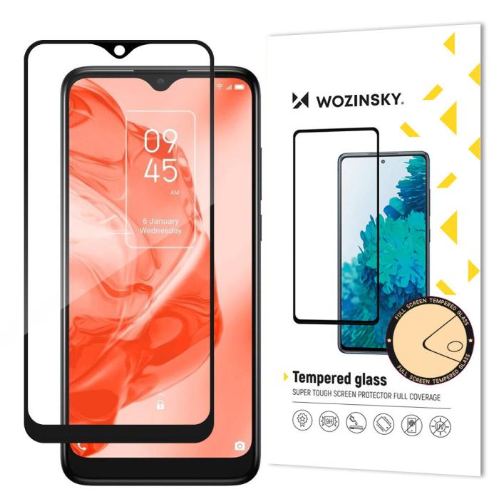 UTGATT1 - Wozinsky TCL 205 Härdat Glas Full Glue - Svart