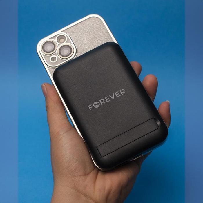 Forever - Forever Trådlös Powerbank 10000 mAh 22.5W PD QC MagSafe Svart