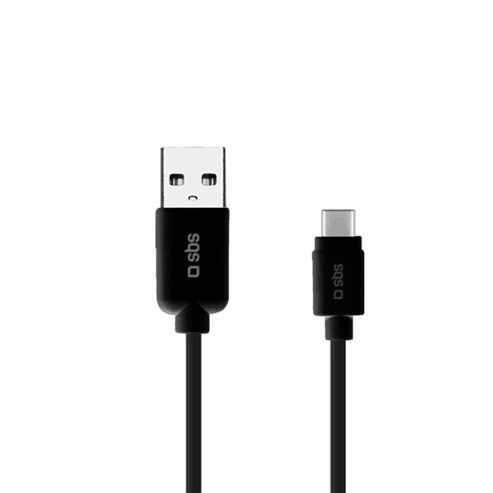 SBS - SBS USB-A - USB-C Kabel 1m - Svart