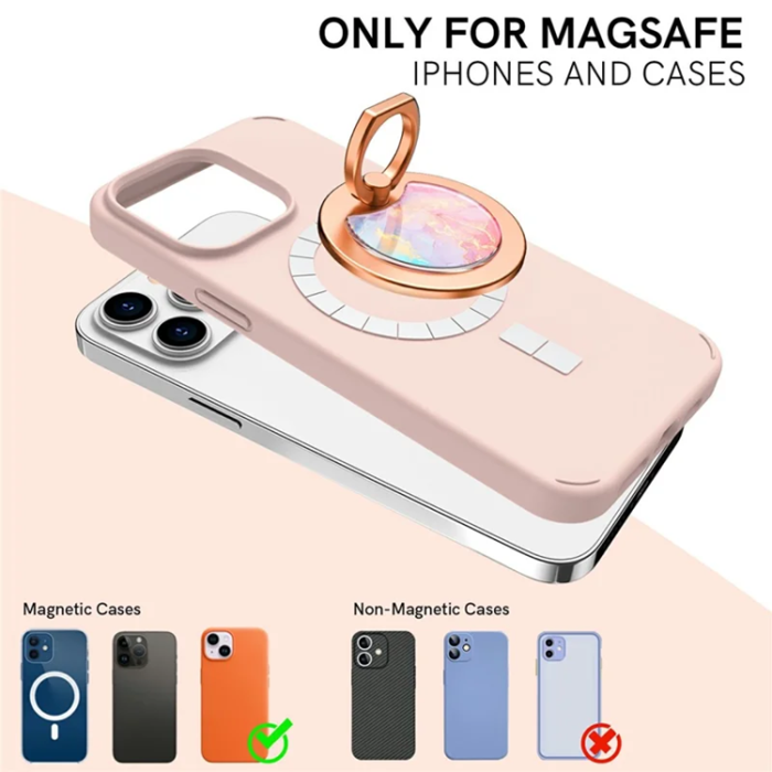 AHASTYLE - AHASTYLE Mobil Ringhållare Magsafe - Grå Marble