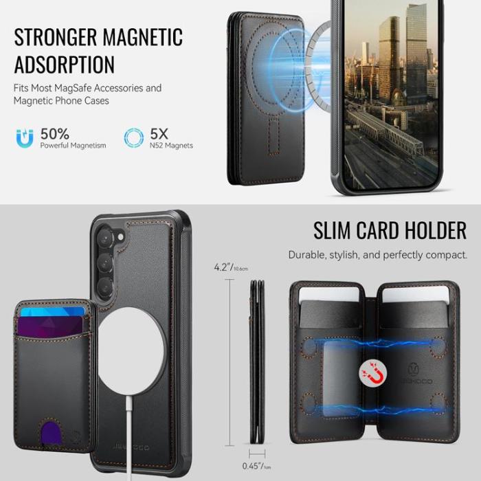 OEM - JEEHOOD Samsung Galaxy S23+ Fodral Konstläder - Svart