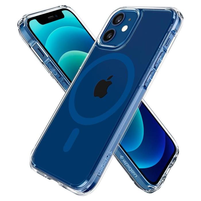 UTGATT5 - Spigen Ultra Hybrid Magsafe Mobilskal iPhone 12 / 12 Pro - Blå