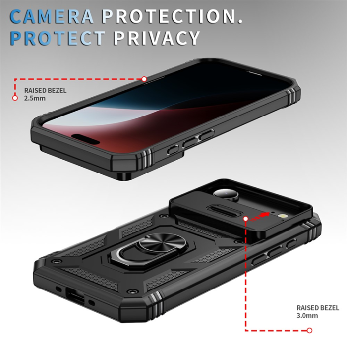 A-One Brand - iPhone Air Mobilskal Slide Camshield Kickstand - Svart