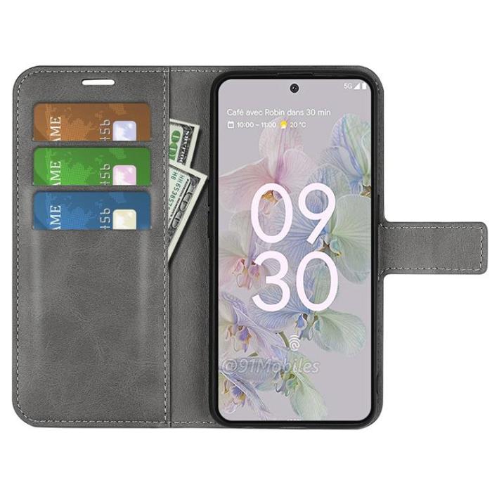 A-One Brand - Google Pixel 6a Plånboksfodral Magnetic Folio Flip - Grå
