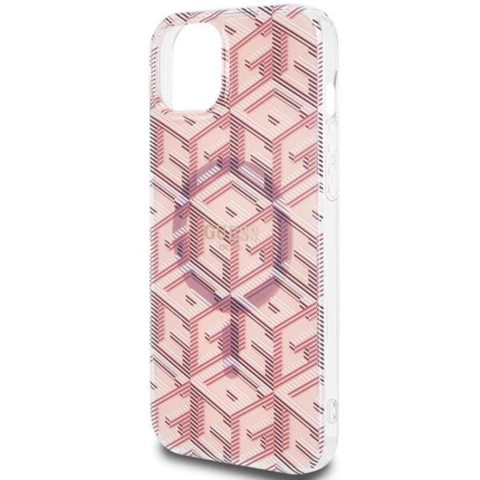 Guess - Guess iPhone 15/14/13 Mobilskal Magsafe IML GCube - Rosa