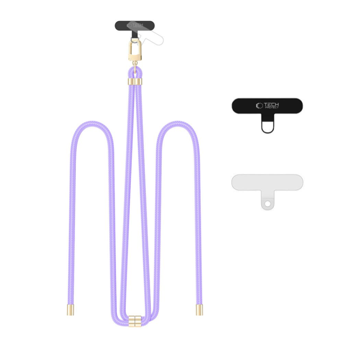 Tech-Protect - Tech-Protect Mobilrem Crossbody C7S - Lavender/Guld