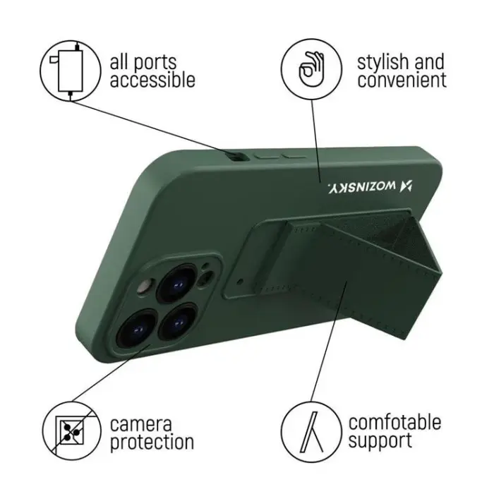 Wozinsky - Wozinsky Galaxy A73 Skal Kickstand Silicone - Röd