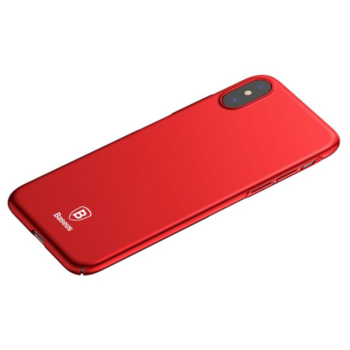 BASEUS - Baseus tunna skal för iPhone XS / X - Röd