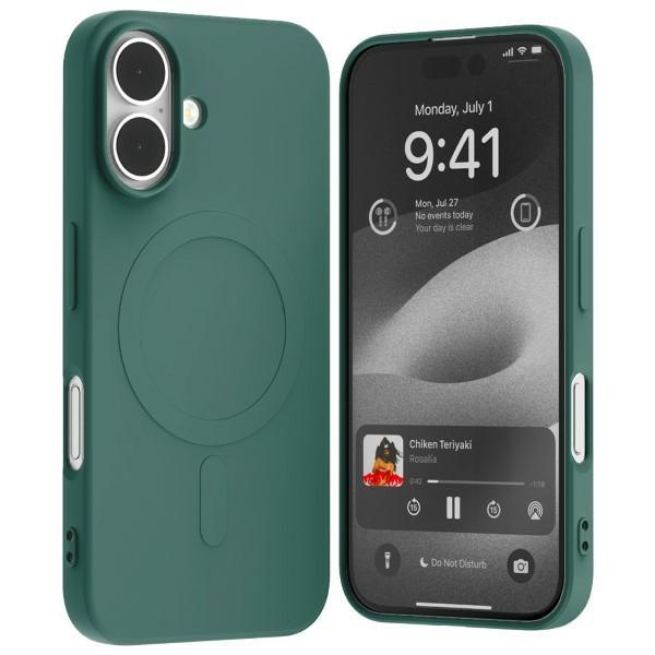 Mercury iPhone 16 Mobilskal MagSafe Semi-Silikon - Grön | 2353 | AlltMobil