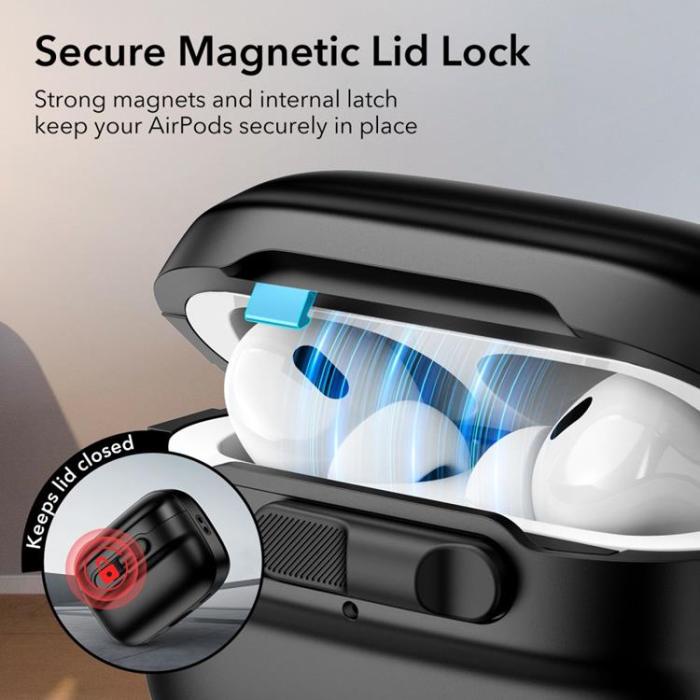 ESR - ESR Airpods Pro 1/2 Skal Magsafe Pulse Halolock - Svart